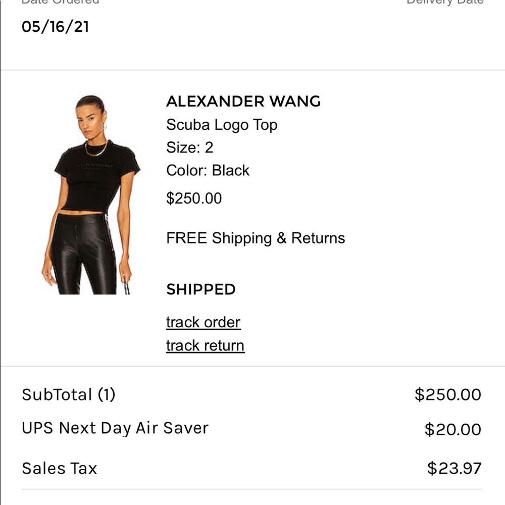 ALEXANDER WANG NWT SCUBA LOGO TOP - Picture 8 of 8